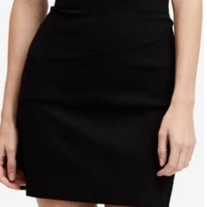 Free People Black Ponte Knit Mini Skirt
